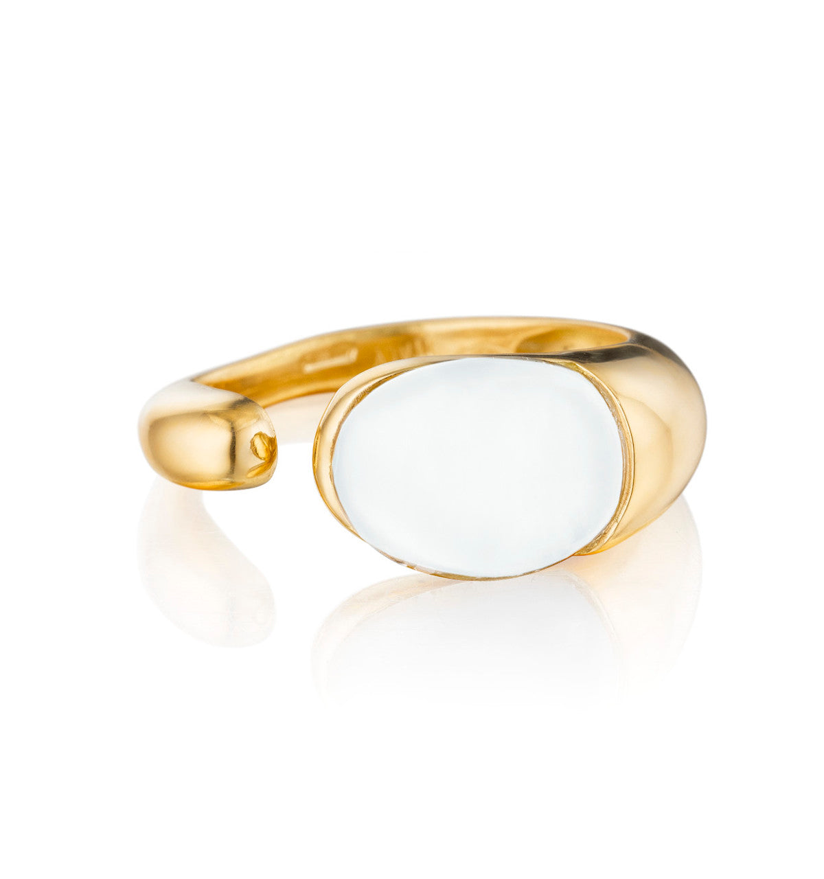 COLLEZIONE GOCCIOLINE ANELLO - ORO 18KT - AGATA BIANCA