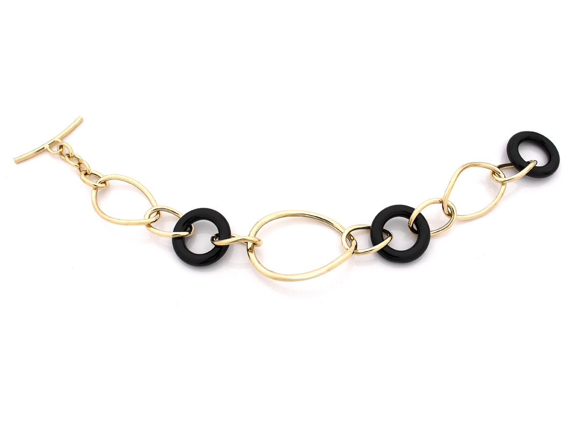 STELLA COLLECTION - 18KT YELLOW GOLD BRACELET - ONYX