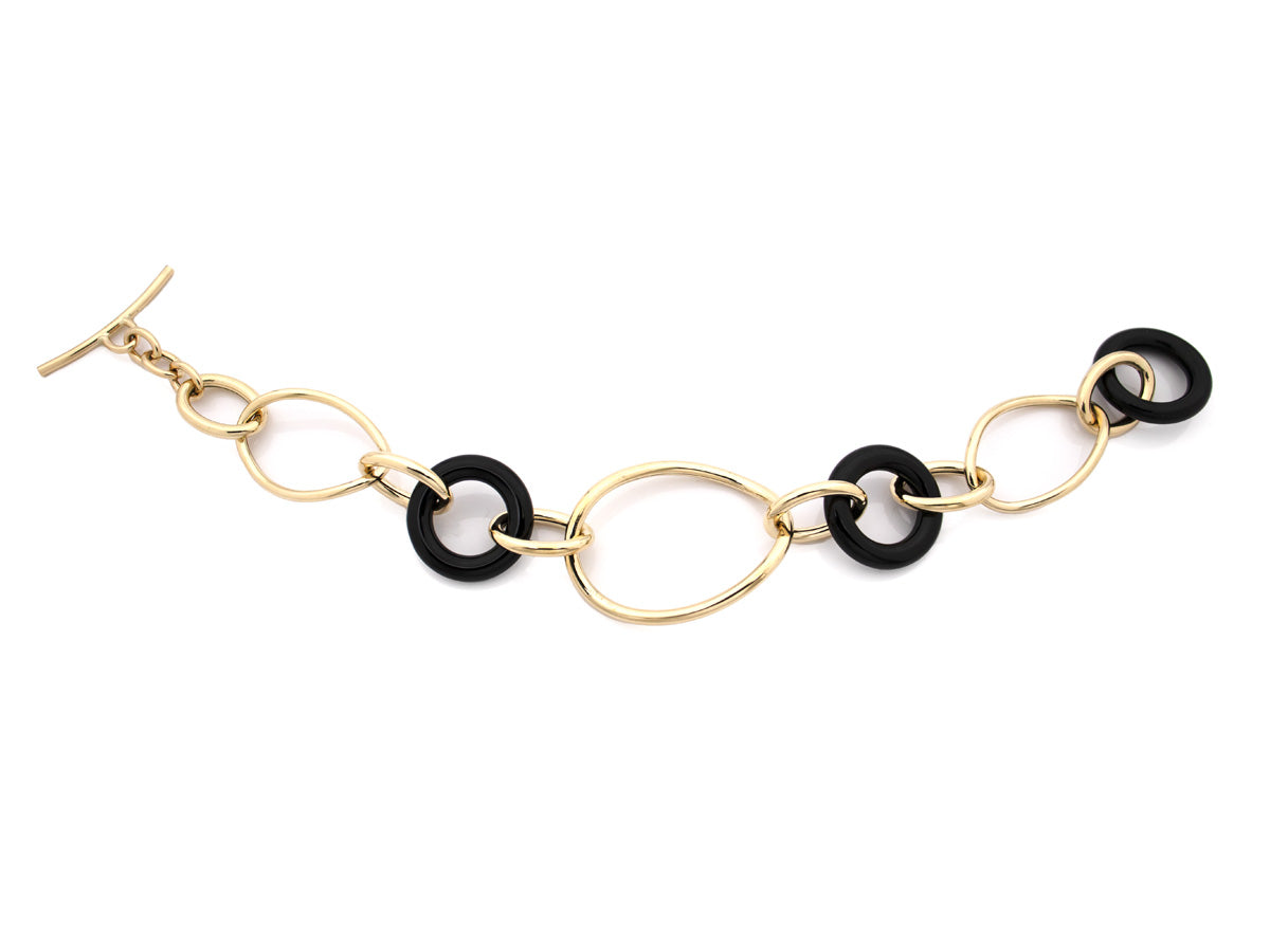 STELLA COLLECTION 18KT GOLD BRACELET - ONYX