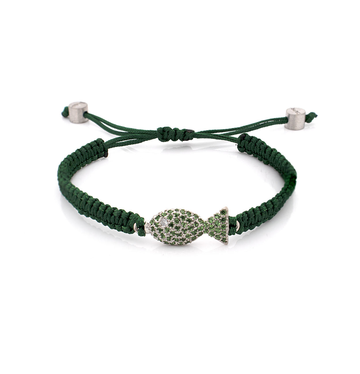 "PESCIOLINI" - STERLING SILVER AND TSAVORITE - BRACELET