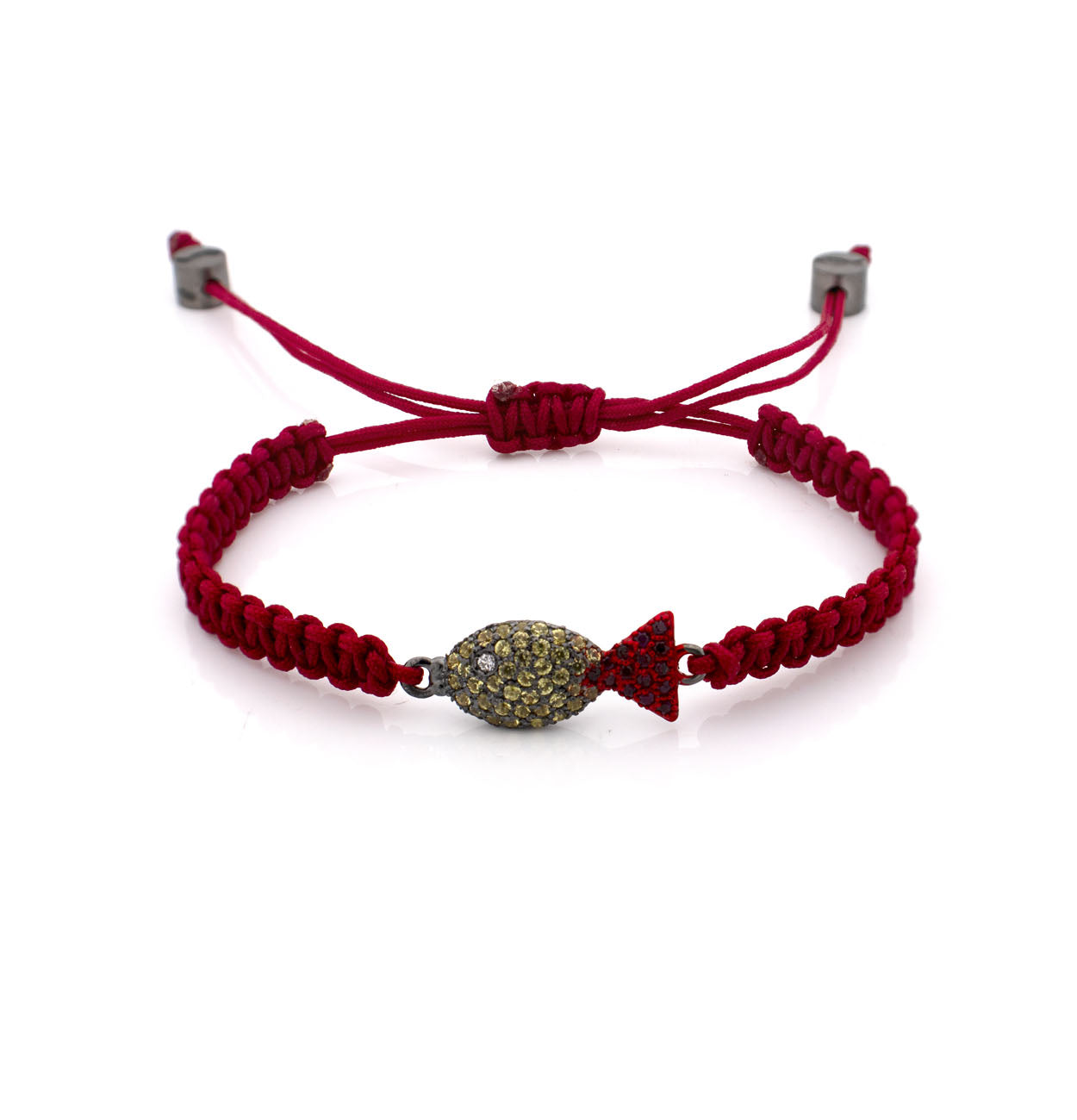 "PESCIOLINI" - ARGENTO - ZAFFIRI GIALLI E RUBINI - BRACCIALE