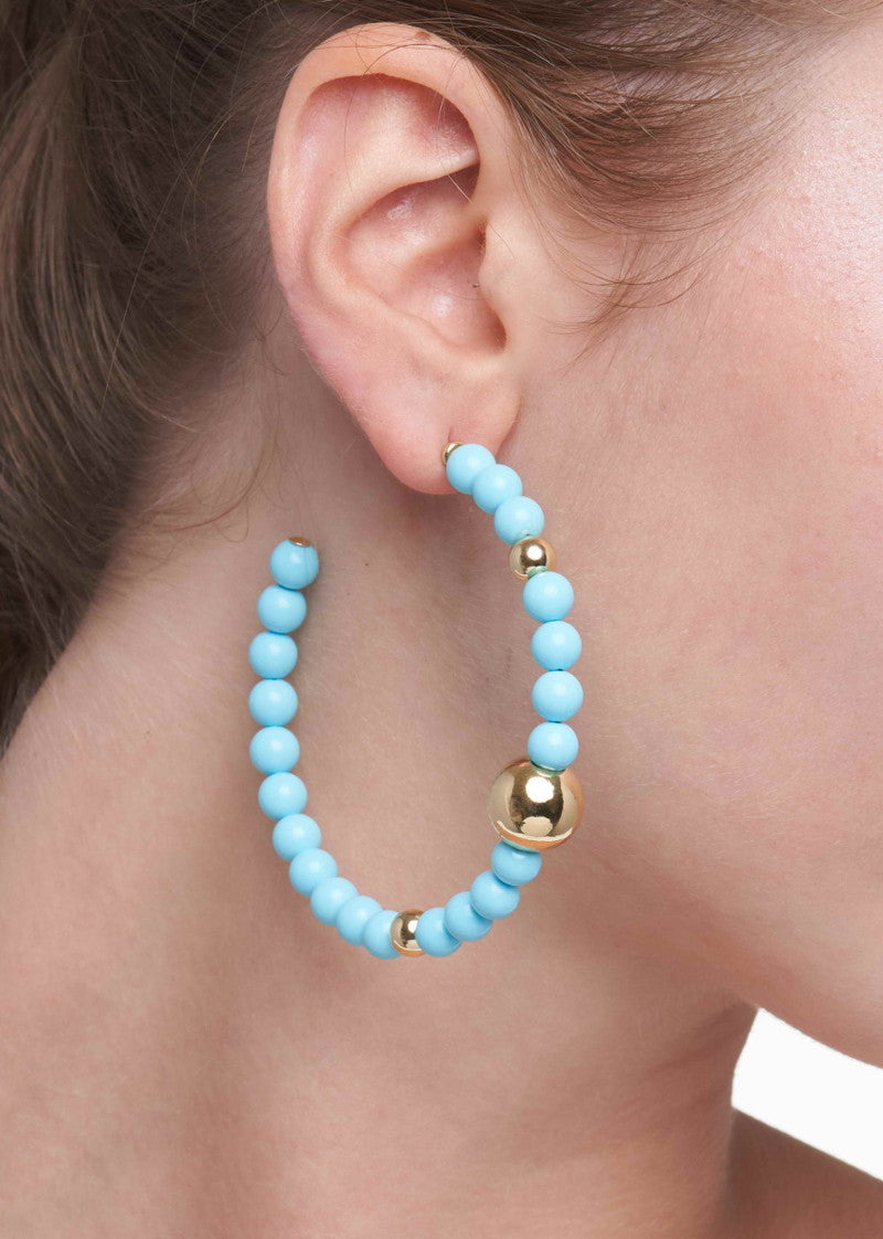 ORECCHINI COLLEZIONE BARBARELLA - ORO 18KT - TURCHESE