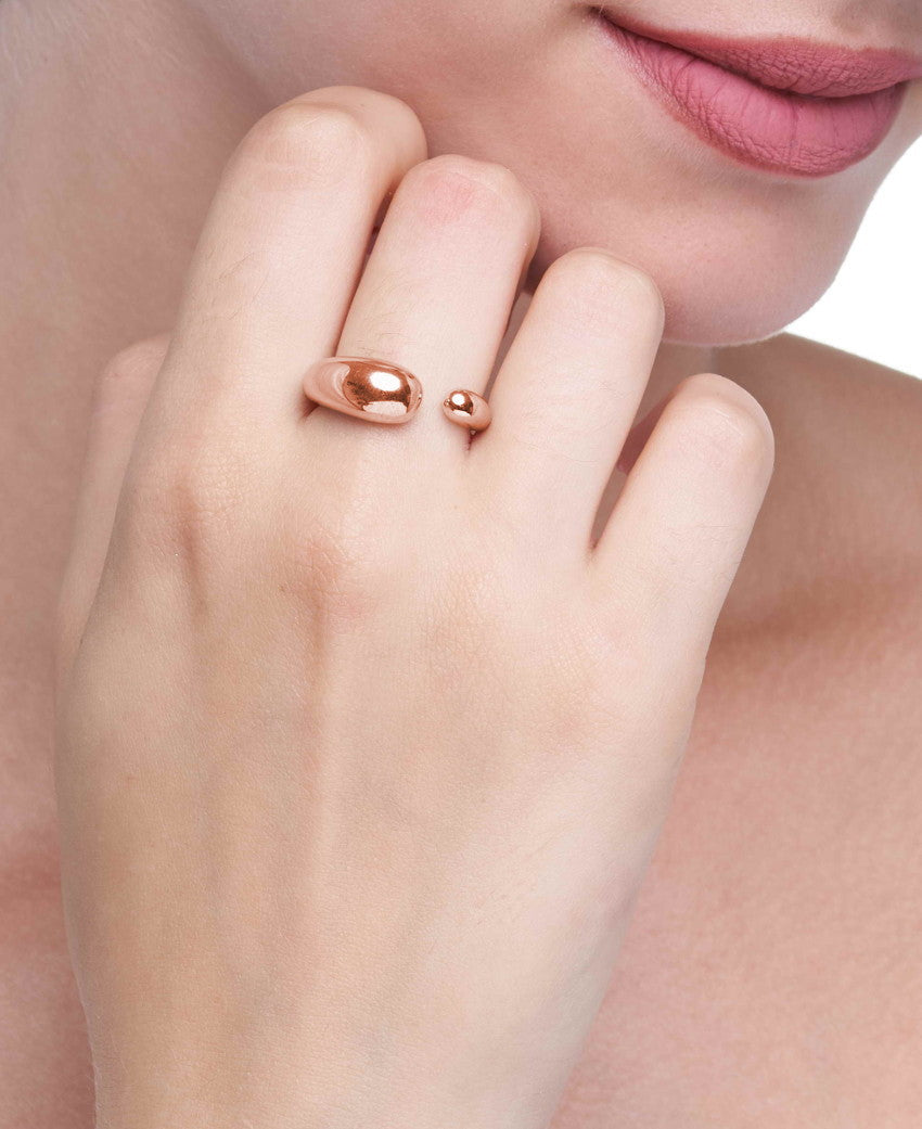 ANELLO COLLEZIONE GOCCE - ORO ROSA 18KT