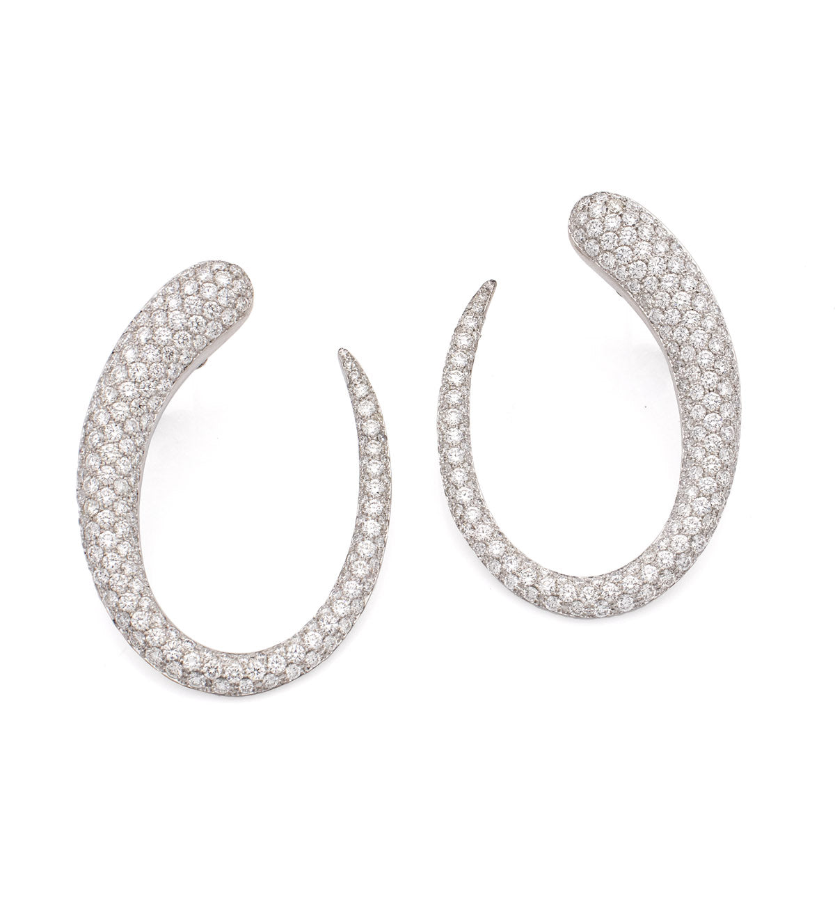GOCCE COLLECTION EARRINGS - 18KT GOLD - WHITE DIAMONDS - LARGE