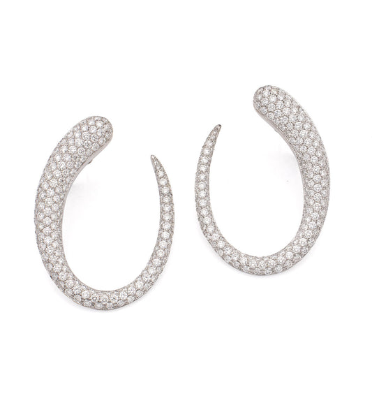 ORECCHINI COLLEZIONE GOCCE - ORO 18KT - DIAMANTI BIANCHI - GRANDI