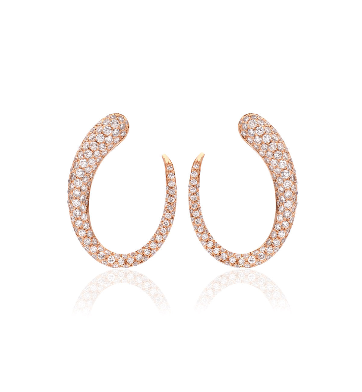GOCCE COLLECTION EARRINGS - 18KT GOLD - WHITE DIAMONDS - MEDIUM