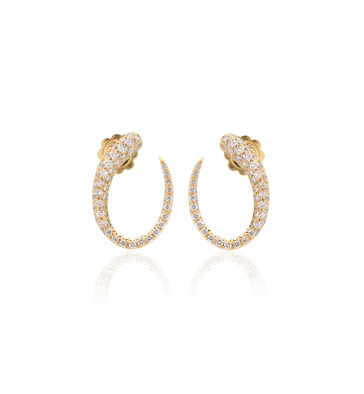 ORECCHINI COLLEZIONE GOCCE - ORO 18KT - DIAMANTI BIANCHI - PICCOLA
