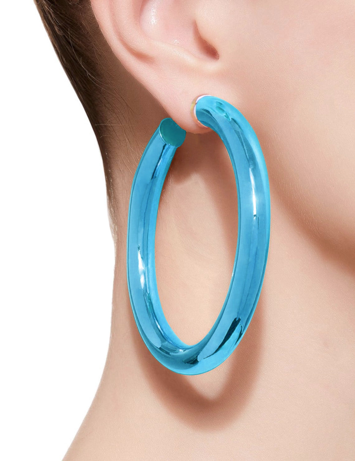 BARBARELLA COLLECTION - 18KT GOLD - STERLING SILVER - EX-LARGE - AQUA BLUE
