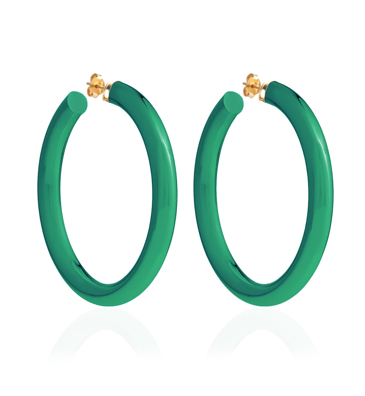 BARBARELLA COLLECTION - 18KT GOLD - STERLING SILVER - EX-LARGE - GREEN