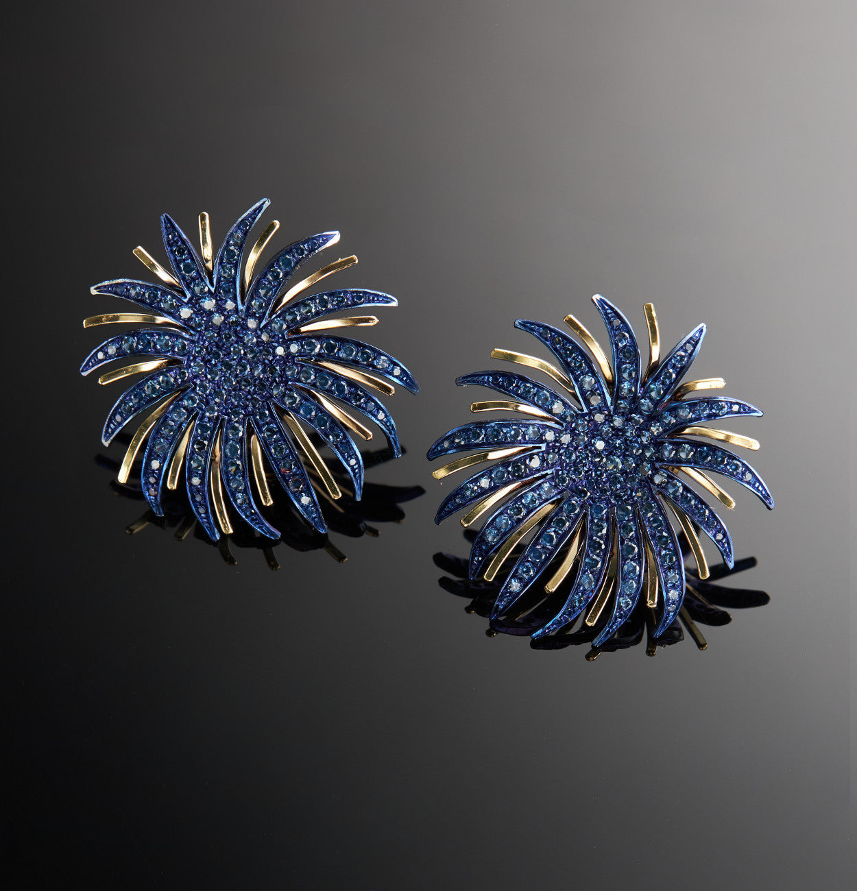 FUOCHI D'ARTIFICIO - ORO 18KT - ZAFFIRI BLU