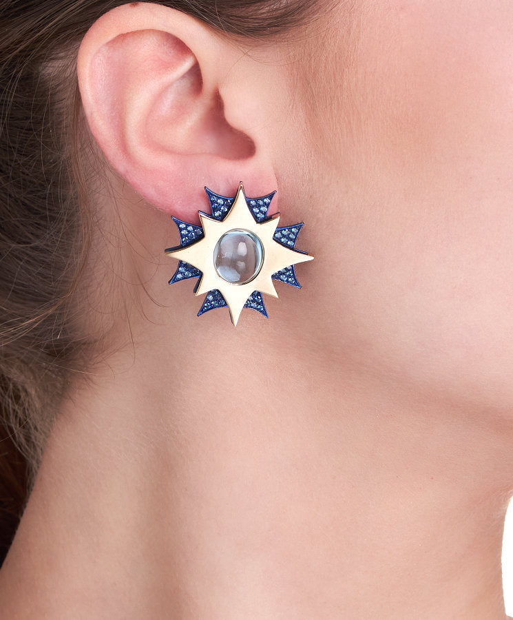 MECCANICA - ORO 18K - TOPAZI BLU