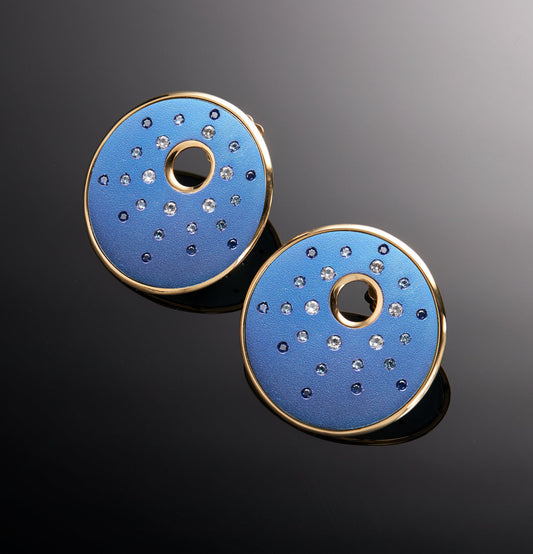 "DISCO" - ORO 18KT - ZAFFIRI - PICCOLI