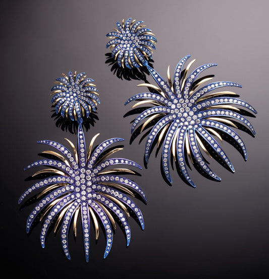 FUOCHI D'ARTIFICIO - ORO 18KT - TITANIO BLU