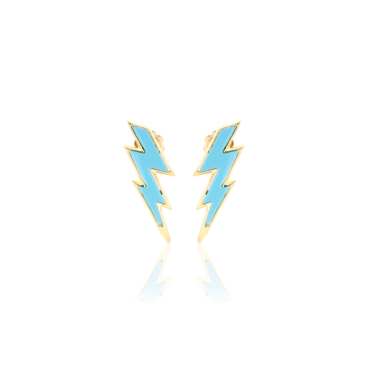 "FULMINI" - 18KT YELLOW GOLD/ TURQUOISE - SMALL