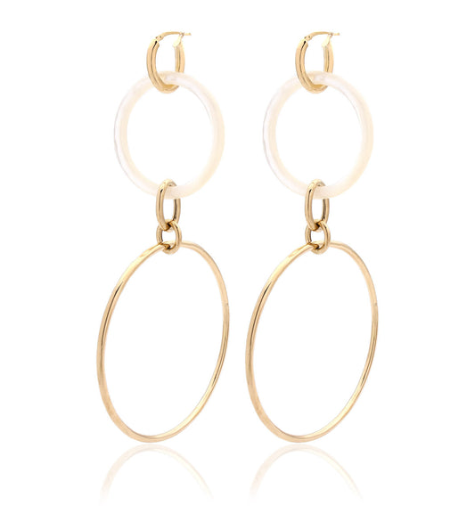 "ORBITE" - ORO GIALLO 18KT - LINKS GRANDI IN MADRE PERLA