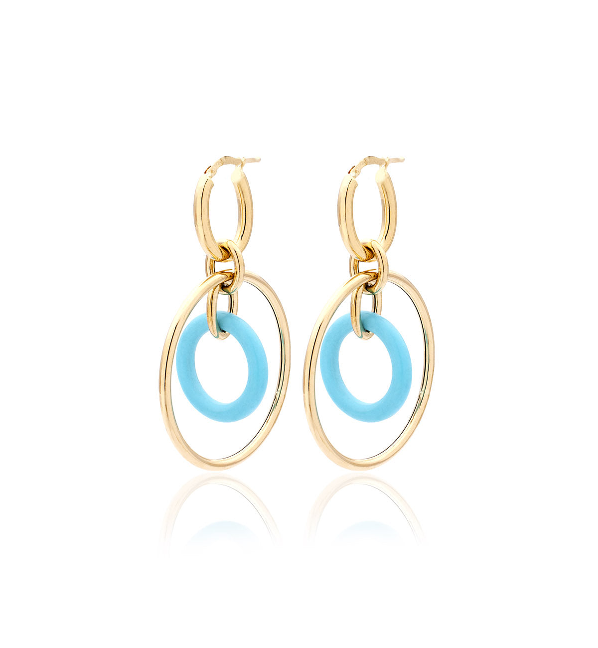 "ORBITE" - 18KT YELLOW GOLD - TURQUOISE LINKS