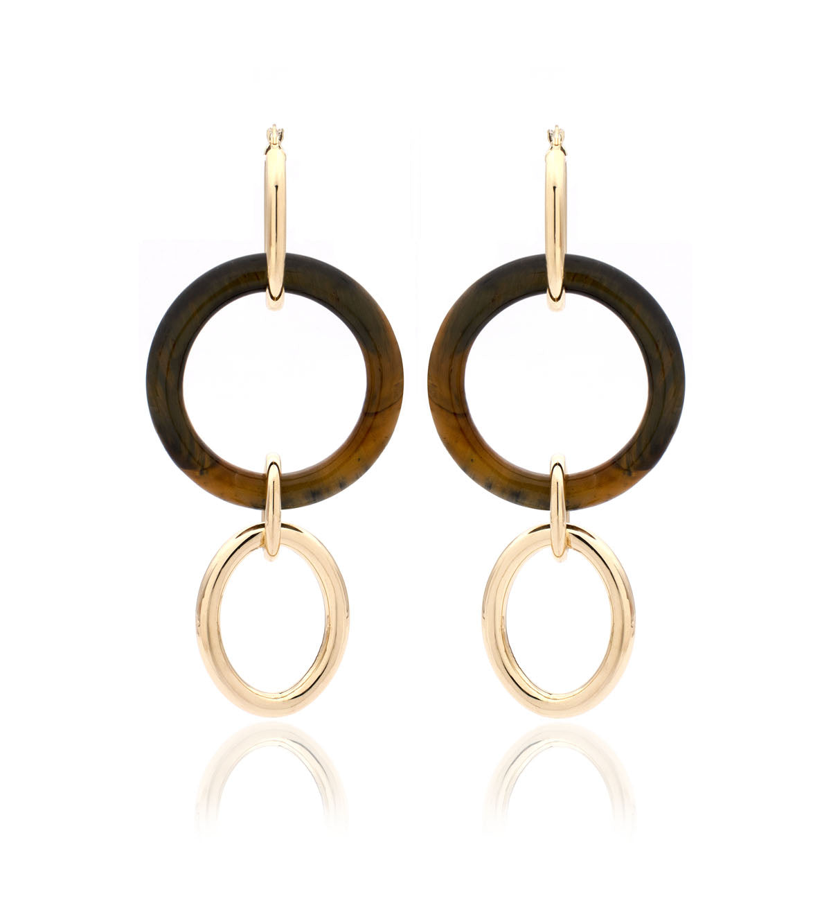MAMA COLLECTION 18KT YELLOW GOLD - TIGER EYE - LARGE