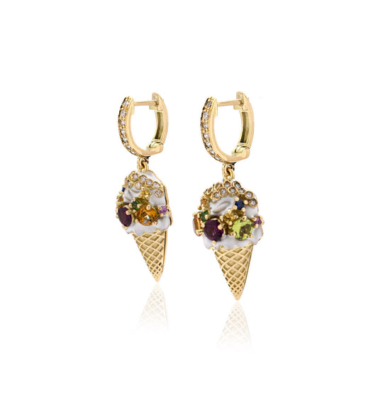 "GELATO" - ORO GIALLO 18KT - ORECCHINI