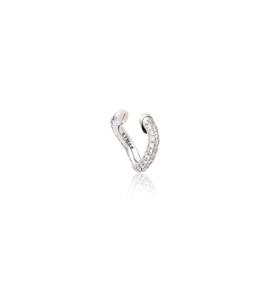 "MARJ" - EAR CUFFS - ORO BIANCO 18KT - DIAMANTI BIANCHI
