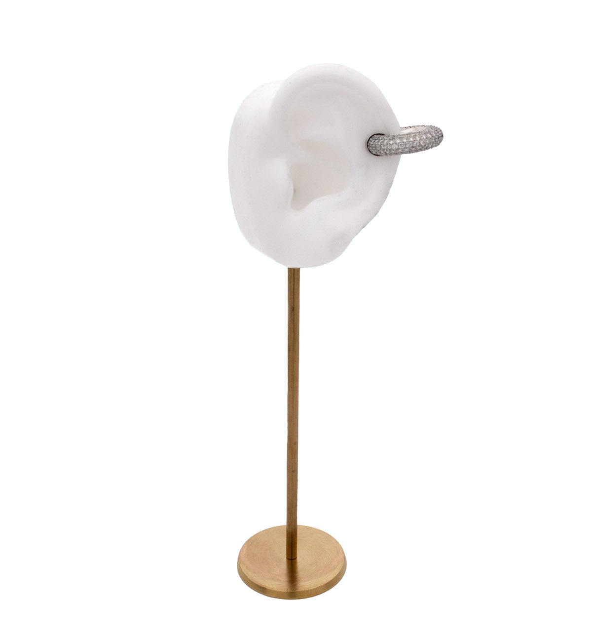 "MARJ" - EAR CUFFS - ORO BIANCO 18KT - DIAMANTI BIANCHI