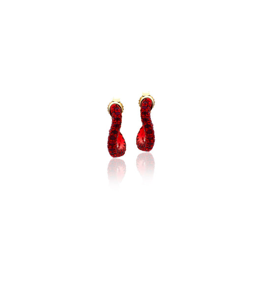 WAVE COLLECTION - 18KT GOLD - RUBIES - EARRINGS