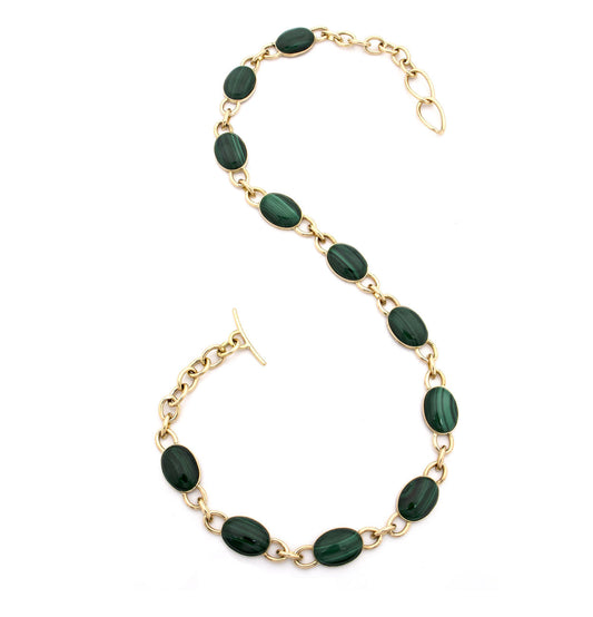 "MARISA" - ORO GIALLO 18KT E MALACHITE