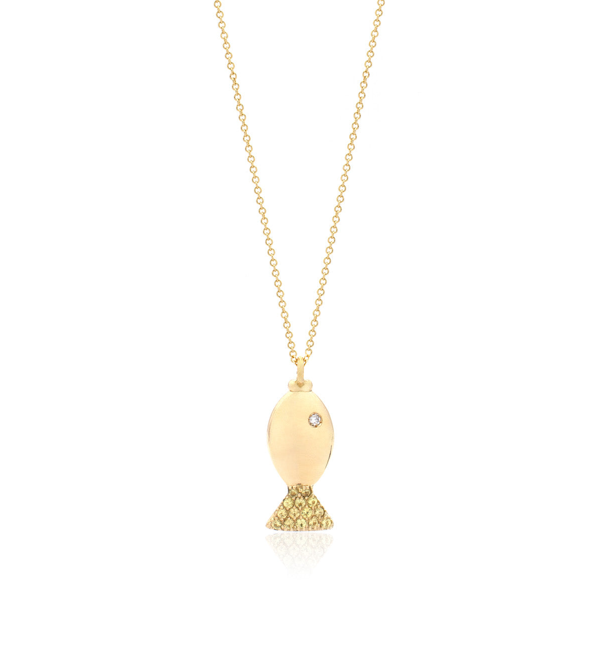 "PESCIOLINI" - 18KT GOLD AND YELLOW SAPPHIRES