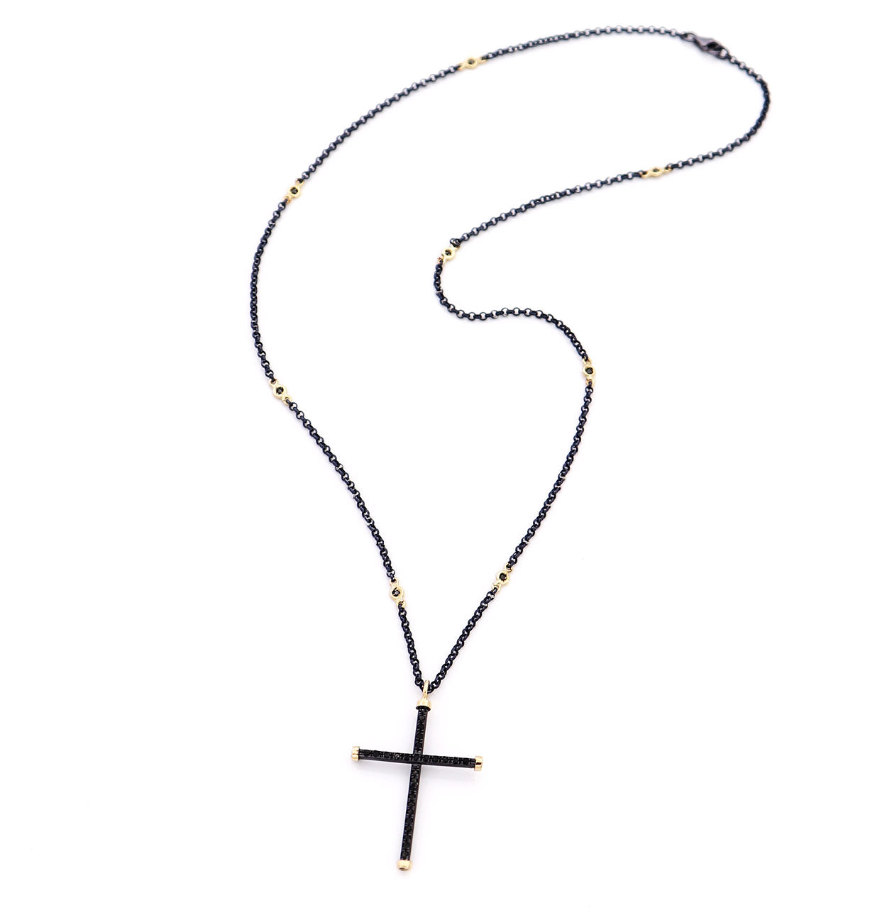 CROSS - 18KT YELLOW GOLD - STERLING SILVER - TITANIUM