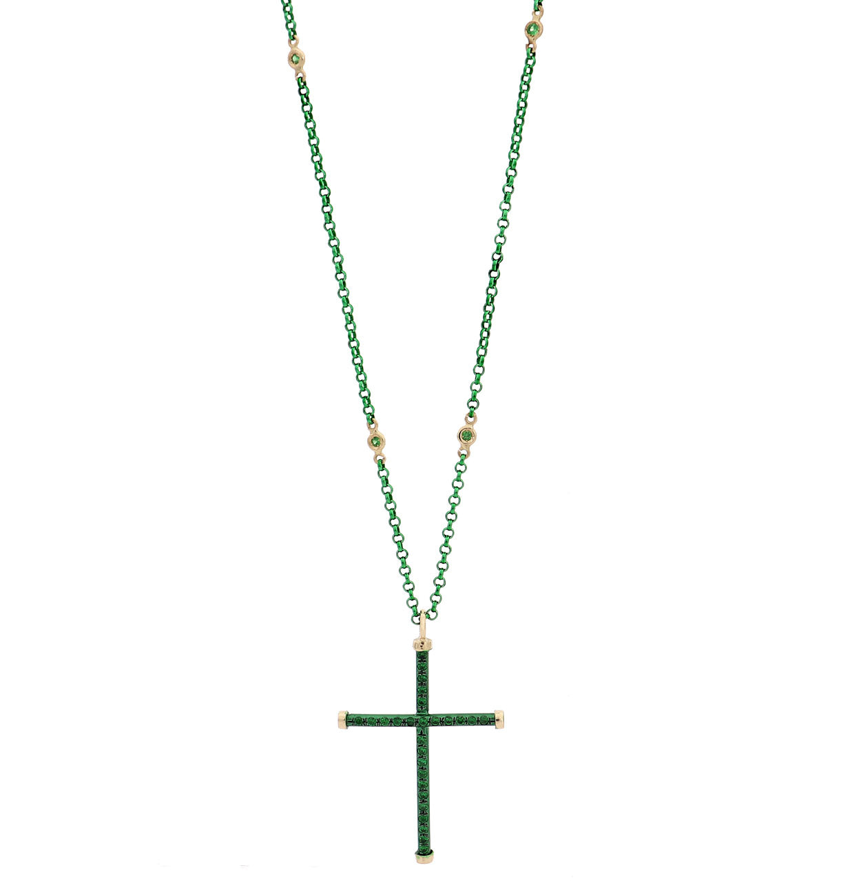 CROSS - 18KT YELLOW GOLD - STERLING SILVER - TITANIUM
