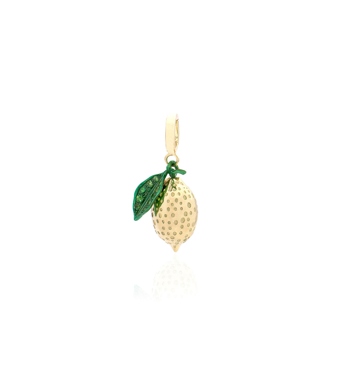 "LOVE LEMONS" - 18KT GOLD - TSAVORITES - CHARM - SMALL