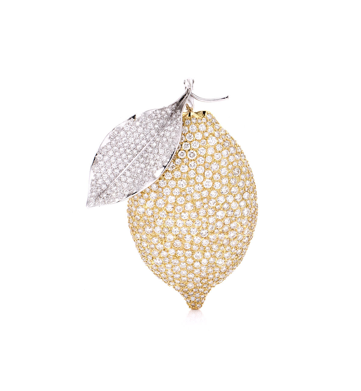 "LOVE LEMONS" - 18KT GOLD - WHITE DIAMONDS - PENDANT - EX-LARGE