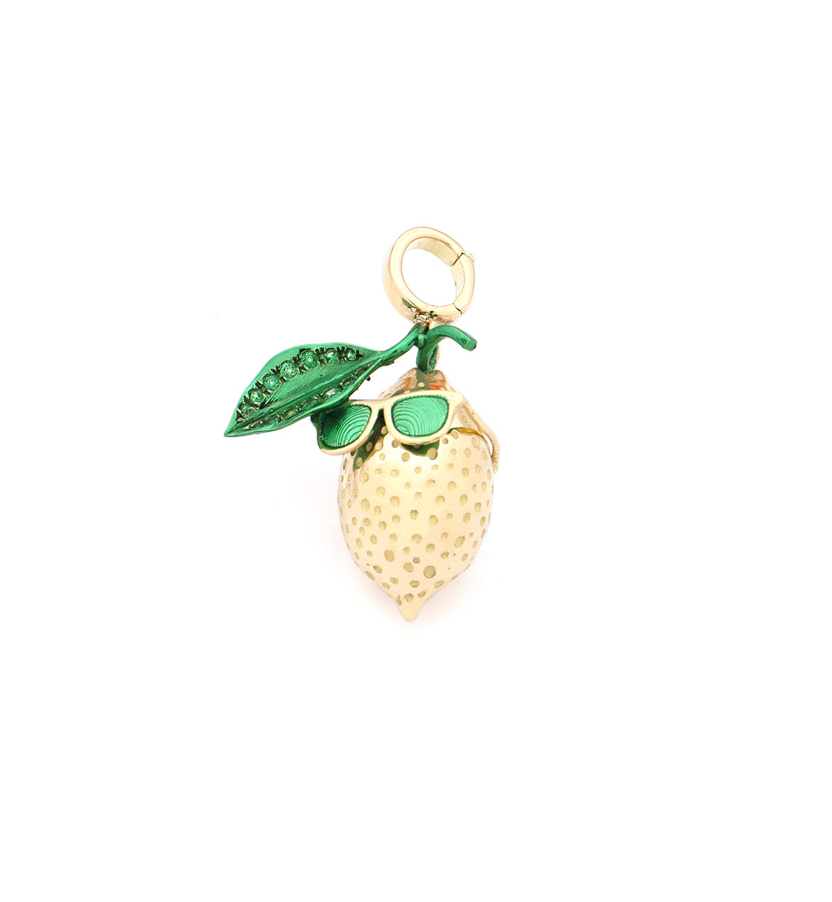 "LOVE LEMONS" - SUNGLASSES - 18KT GOLD - TSAVORITES - CHARM/PENDANT - LARGE