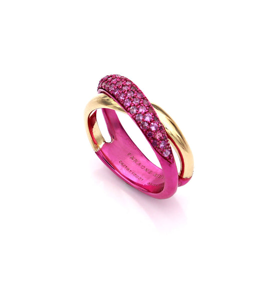 "MARGAUX" - ORO 18KT - ZAFFIRI ROSA