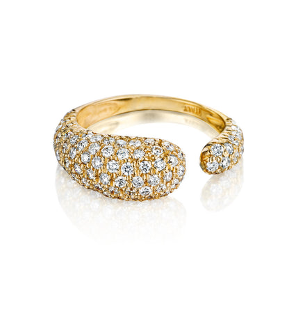COLLEZIONE GOCCE ANELLO DIAMANTI BIANCHI - ORO 18KT