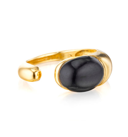 COLLEZIONE GOCCIOLINE ANELLO - ORO 18KT - ONICE NERO