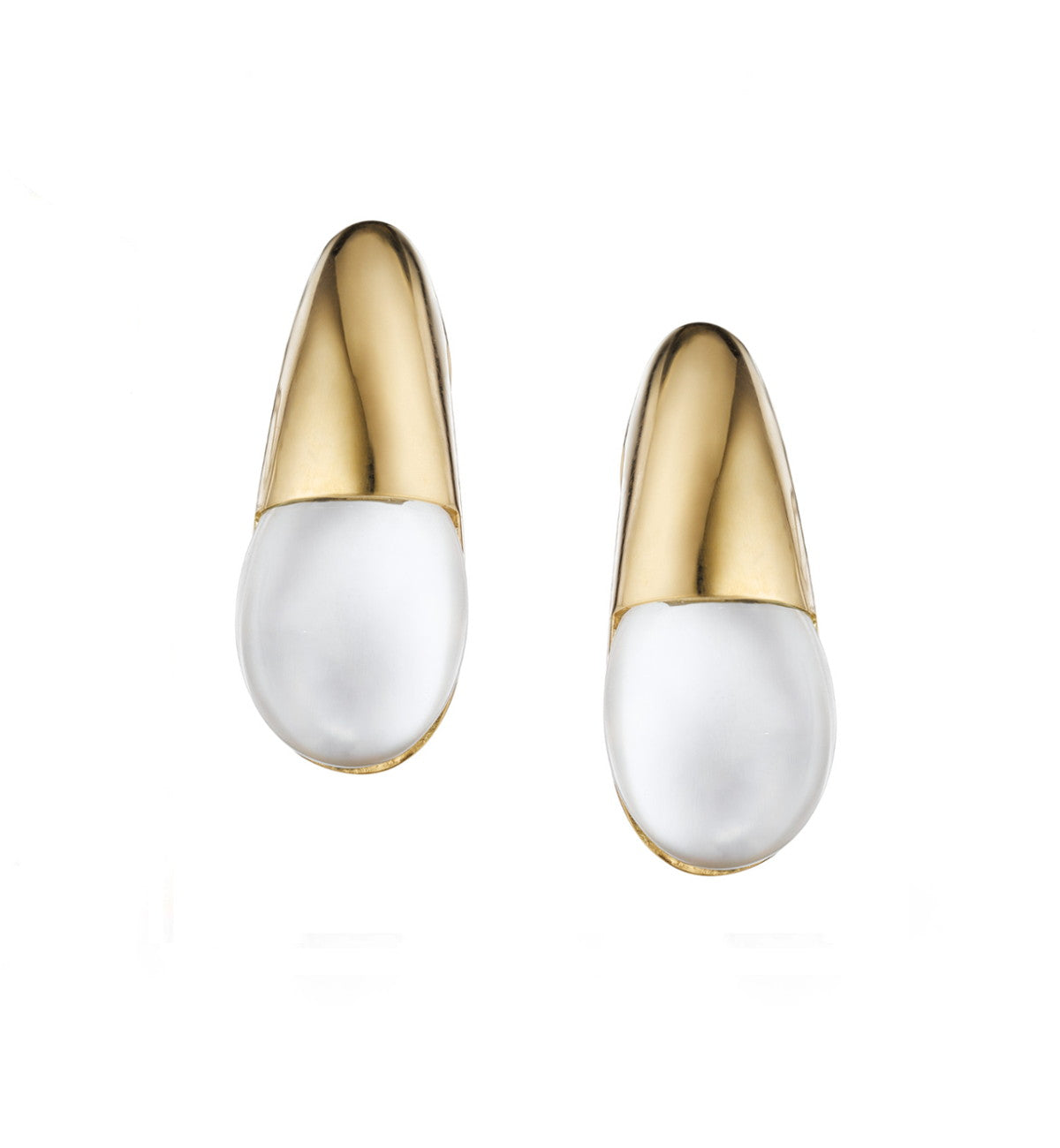 COLLEZIONE GOCCIOLINE ORECCHINI - ORO 18KT - AGATA BIANCA