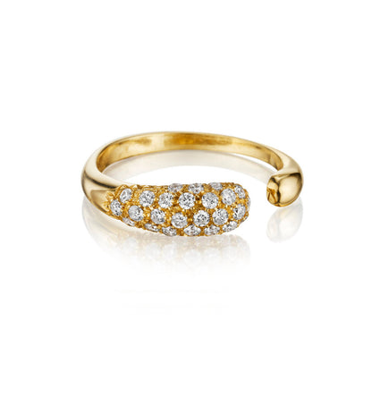 RING FROM THE WHITE DIAMOND DROPS COLLECTION - 18KT GOLD - SMALL