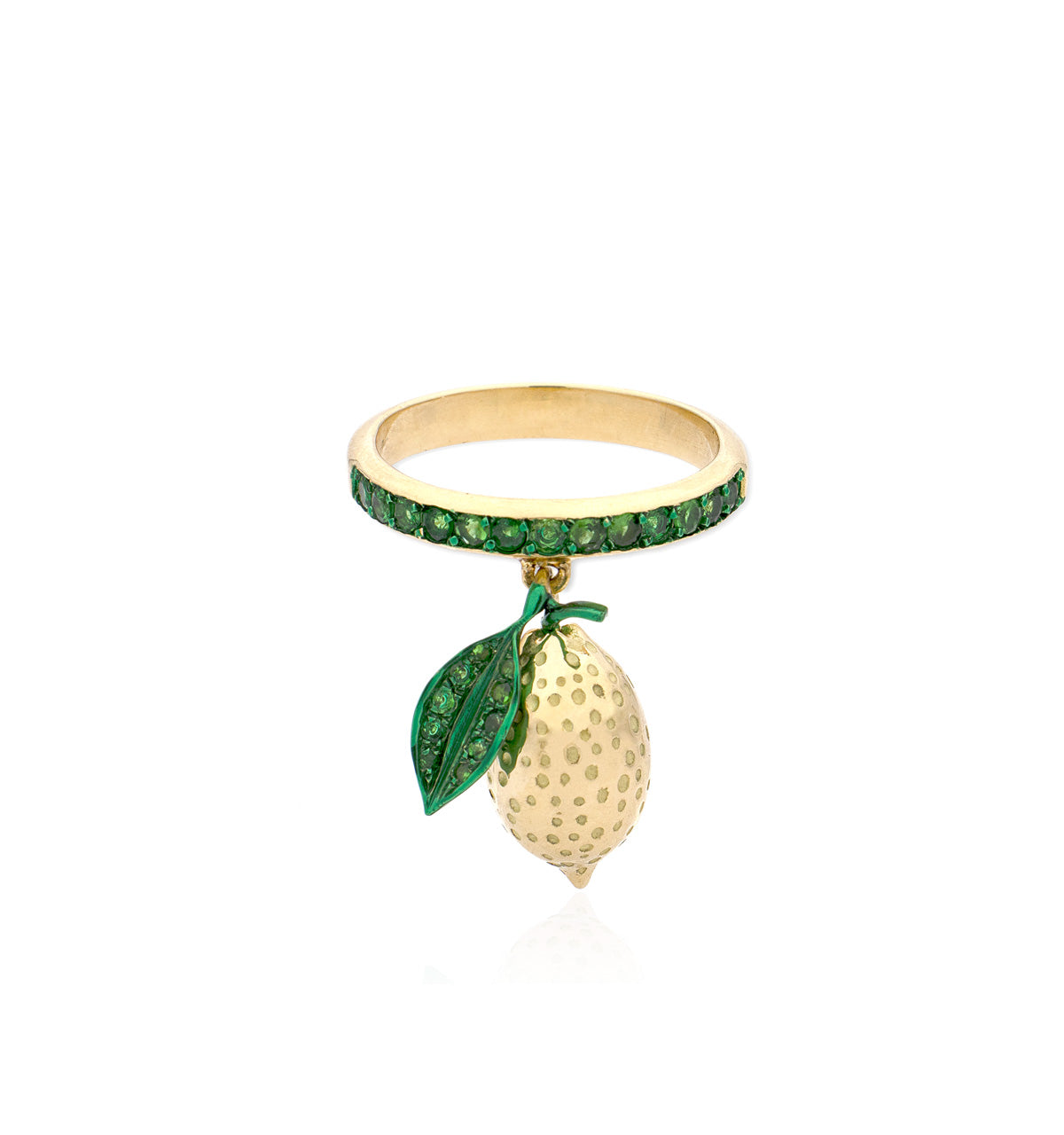 "LOVE LEMONS" - 18KT GOLD - TSAVORITES - RING