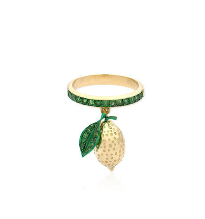 "LOVE LEMONS" - ORO 18KT - TSAVORITI - ANELLO