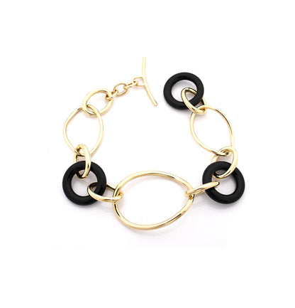 COLLEZIONE STELLA - BRACCIALE IN ORO GIALLO 18KT - ONICE
