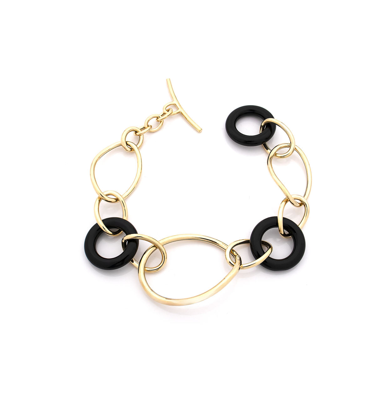 STELLA COLLECTION - 18KT YELLOW GOLD BRACELET - ONYX