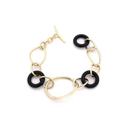 STELLA COLLECTION - 18KT YELLOW GOLD BRACELET - ONYX
