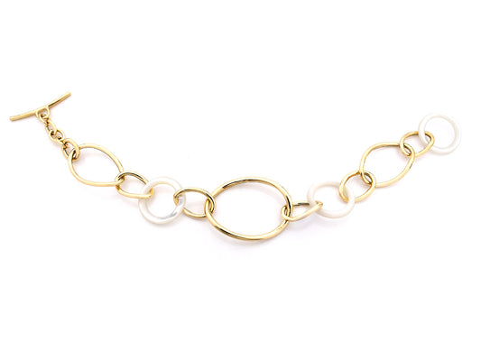 COLLEZIONE STELLA - BRACCIALE IN ORO GIALLO 18KT - MADREPERLA