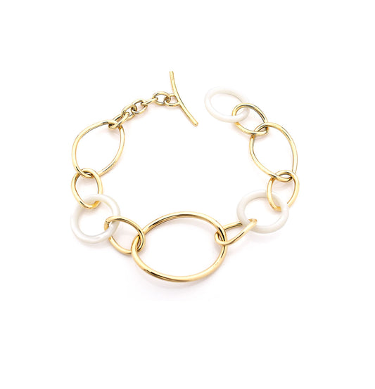 COLLEZIONE STELLA - BRACCIALE IN ORO GIALLO 18KT - MADREPERLA