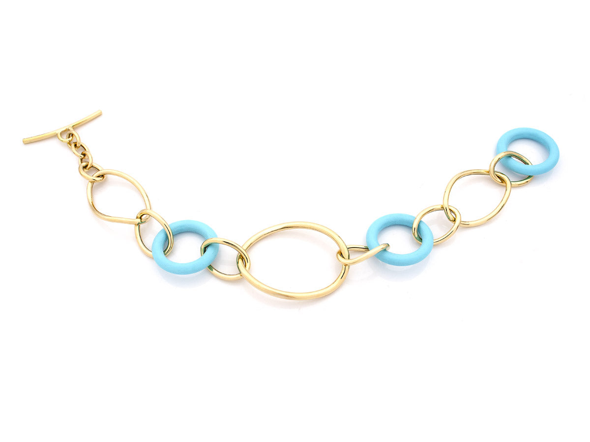 STELLA COLLECTION - 18KT YELLOW GOLD BRACELET - TURQUOISE