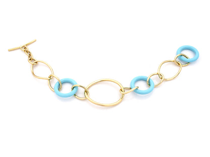 STELLA COLLECTION - 18KT YELLOW GOLD BRACELET - TURQUOISE