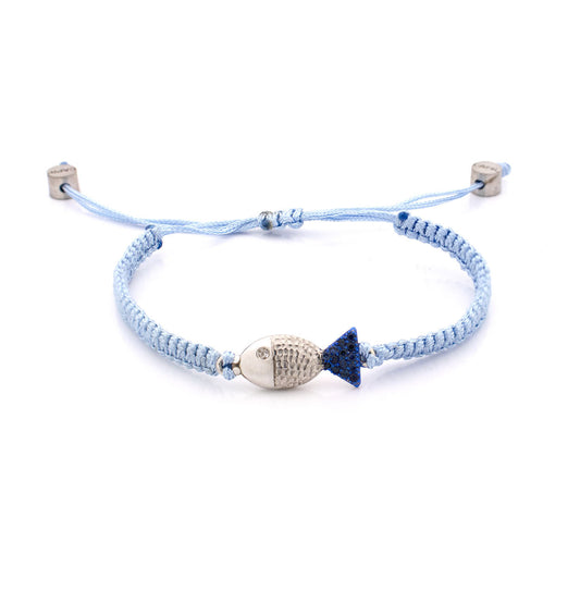 "PESCIOLINI" - STERLING SILVER AND BLUE SAPPHIRES - BRACELET