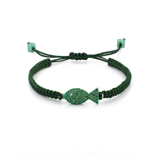 "PESCIOLINI" - STERLING SILVER AND TSAVORITE - BRACELET