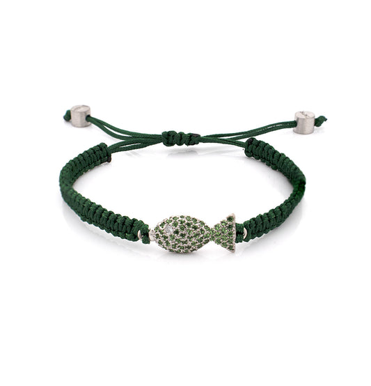 "PESCIOLINI" - STERLING SILVER AND TSAVORITE - BRACELET