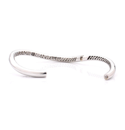 BRACCIALE COLLEZIONE "WAVE" - ORO BIANCO 18KT - DIAMANTI BIANCHI